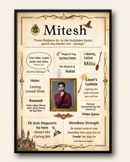 harry potter boyfriend birthday photo frame