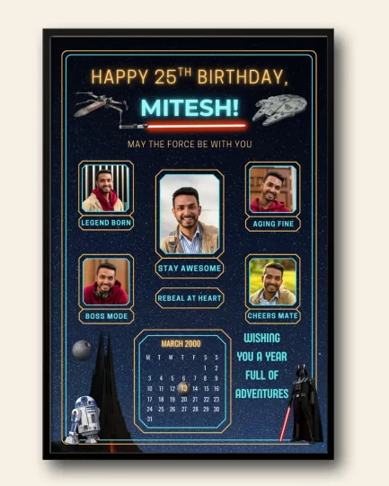 star wars boyfriend birthday frame