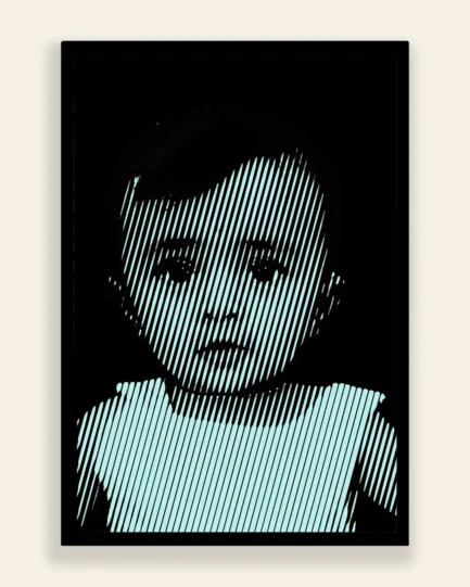 baby paper cut line art