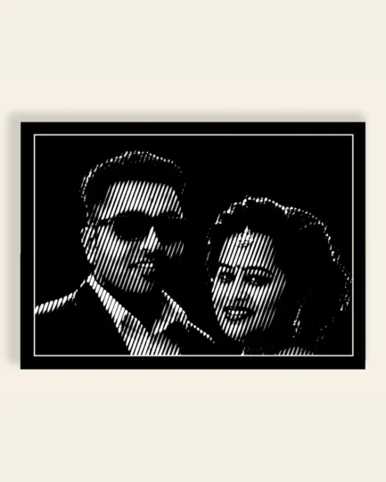 couple unique portrait art for anniversary